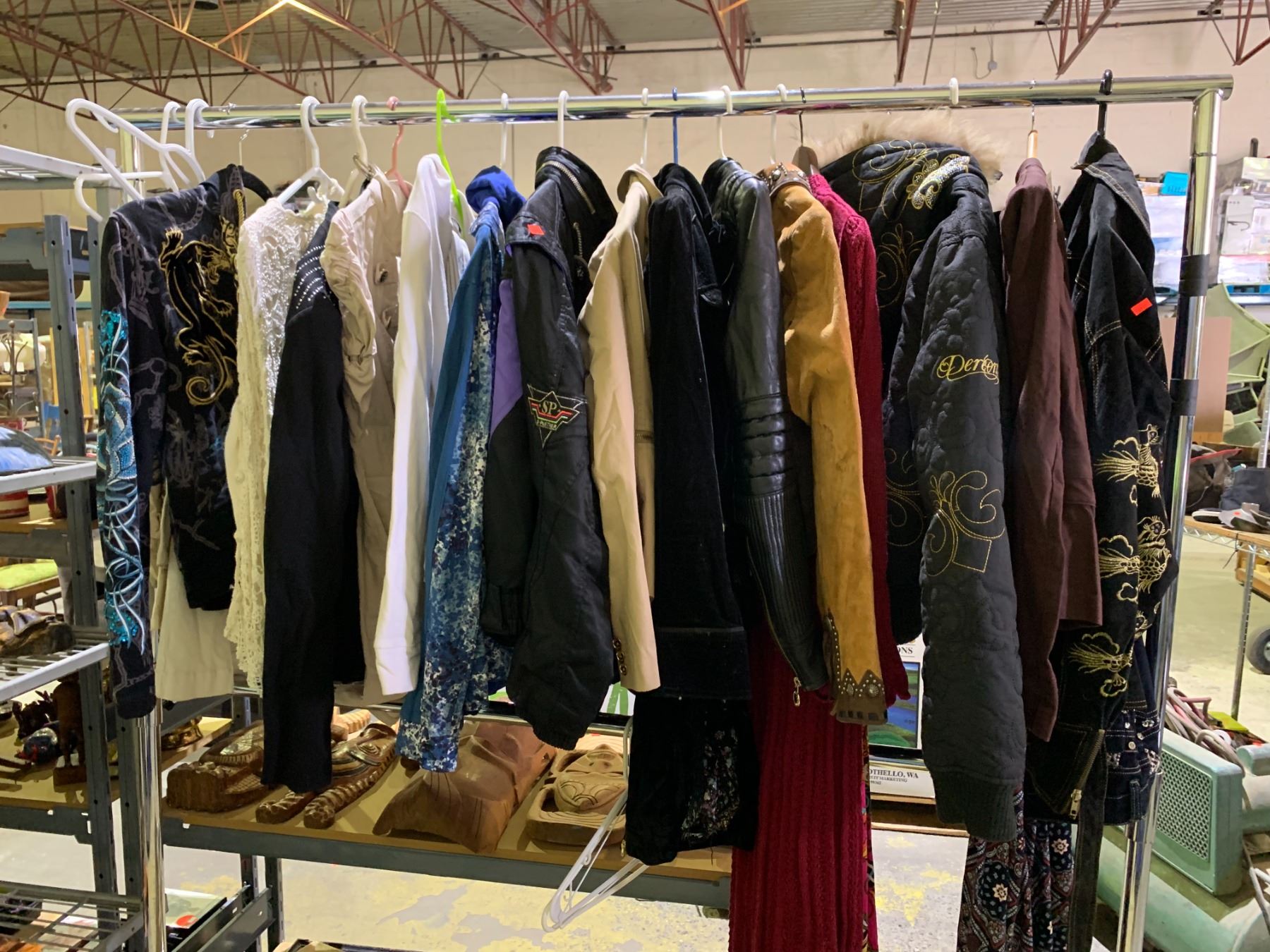 RACK OF ASSORTED CLOTHING (RACK NOT INCLUDED) - Able Auctions