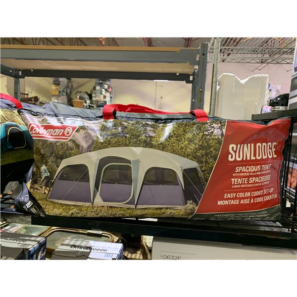 COLEMAN SUNLODGE SPACIOUS TENT WITH VERTICAL WALLS & DOOR ENTRY