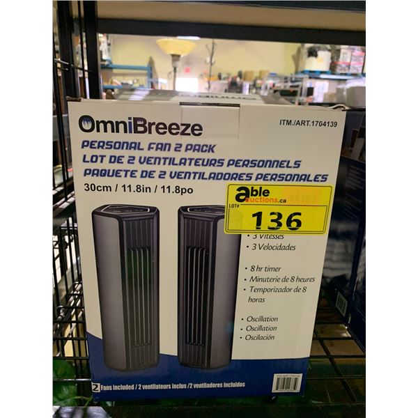 3 OMNIBREEZE PERSONAL FAN 2-PACKS