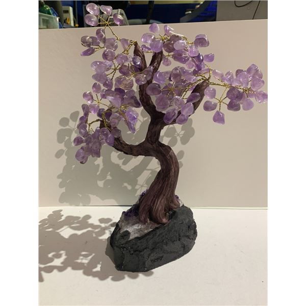 AMETHYST TREE ON AMETHYST BASE APPROX 14  RETAIL $2,400