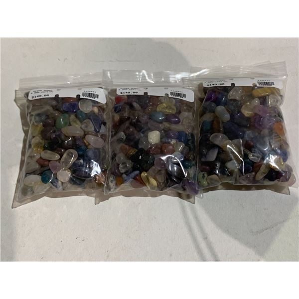 3 BAGS MIXED QUARTZ AND CRYSTAL RETAIL $149 EACH