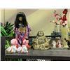 Image 2 : ASSORTED HOME DECOR AND COLLECTABLES; BUDDHA STATUE, VASES, TEACUPS AND MORE