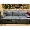 Image 1 : BLUE LEATHER SOFA