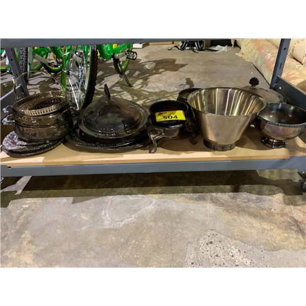 ASSORTED SILVER PLATED DISHWARE