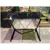 Image 1 : GLASS TOP METAL DESK