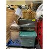 Image 1 : PALLET OF ASSORTED ITEMS; TOOLS, METAL SINK BASE, COLLECTABLES AND MORE