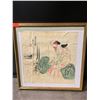 Image 1 : FRAMED WATERCOLOR ON PAPER PAINTING  OF LADY