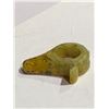 Image 2 : MOTTLED RUSSET JADE 'WOLF HEAD' THIMBLE