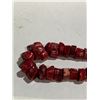 Image 2 : SINO-JAPANESE RED CORAL BRANCH BEADS NECKLACE