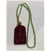 Image 2 : SOUTHERN ASIAN CINNABAR AGATE KANNON PENDANT