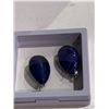 Image 2 : PAIR OF LAPIS LAZULI EARRINGS IN CASE