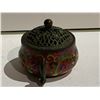 Image 2 : OPENWORK CLOISONNE BODHI BLOSSOM INCENSE BURNER