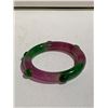 Image 2 : LAVENDER AND GREEN JADEITE BEADS INLAID BANGLE