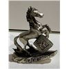 Image 1 : HEAVY SLIVER OVERLAID JUMPING HORSE ORNAMENT