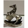 Image 3 : HEAVY SLIVER OVERLAID JUMPING HORSE ORNAMENT