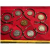 Image 2 : COLLECTION OF PORTRAIT COINS AND TOKENS IN FRAME