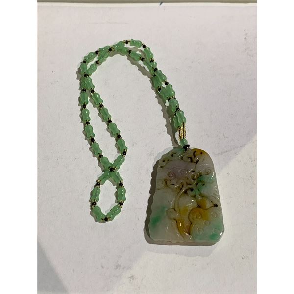 ICY SPINACH GREEN JADEITE NECKLACE