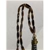 Image 3 : SINO-TIBETAN CEREMONIAL DZI BEAD PENDANT WITH AGATE BEADS NECKLACE