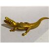 Image 3 : HEAVY GILT ALLOY FIGURE OF ALLIGATOR