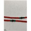 Image 2 : SINO-TIBETAN CINNABAR 108 BEADS PRAYER NECKLACE