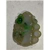 Image 2 : PALE WHITE ICY JADEITE 'BAMBOO' ORNAMENT