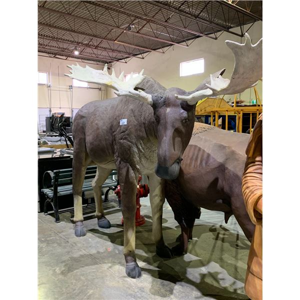 STATUE OF LARGE STANDING MOOSE 77"