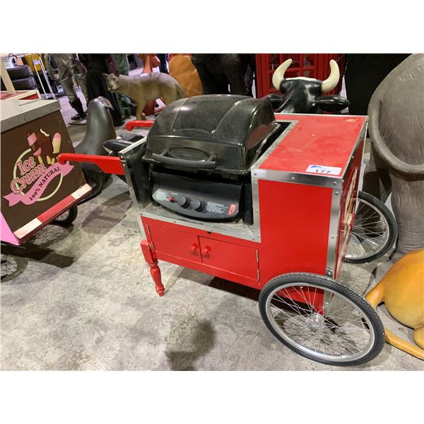 HOT DOG CART WITH BARBECUE APPROX 43"