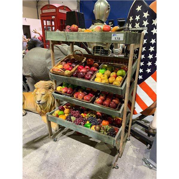 ROLLING FRUIT CART APPROX 56 