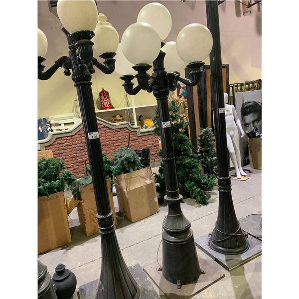 CAST ALUMINUM LAMP POST APPROX 95"