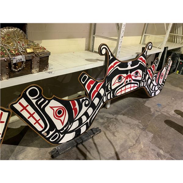 FIRST NATIONS PAINTED ARCH APPROX 9'