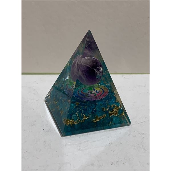 BLUE QUARTZ ORGONITE PYRAMID RETAIL $389