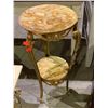 Image 3 : 3 MARBLE TOP AND BRASS TABLES