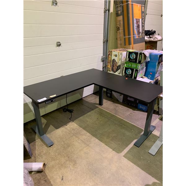 *TESTED WORKING* L-SHAPED ELECTRIC RISING DESK - Able Auctions