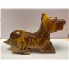 Image 1 : MOTTLED RUSSET SCRIPTED JADE DOG ORNAMENT