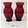 Image 1 : Anchor Hocking Ruby Red Vases
