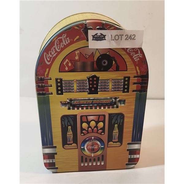 1998 Coca Cola Jukebox Tin 9” Tall