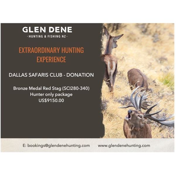 New Zealand Bronze Medal Red Stag Hunt with Glen Dene Hunting & Fishing NZ