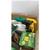 Image 8 : BOX OF GARDEN SUPPLIES, HANGING PLANTER AND ROLL OF POLY