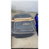Image 8 : COLEMAN COOLER WITH PYREX DISH, COFFEE BUTLER AND MANDOLIN