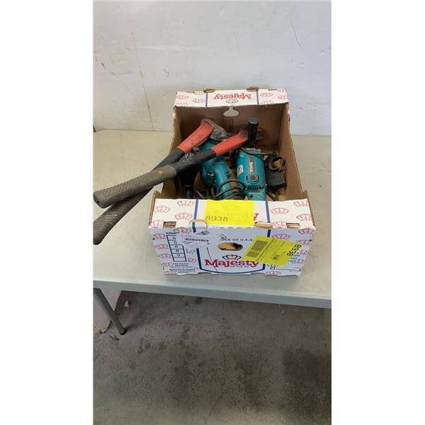 2 MAKITA ANGLE GRINDERS, MAGIC BAG HEATABLE SLIPPERS AND MORE