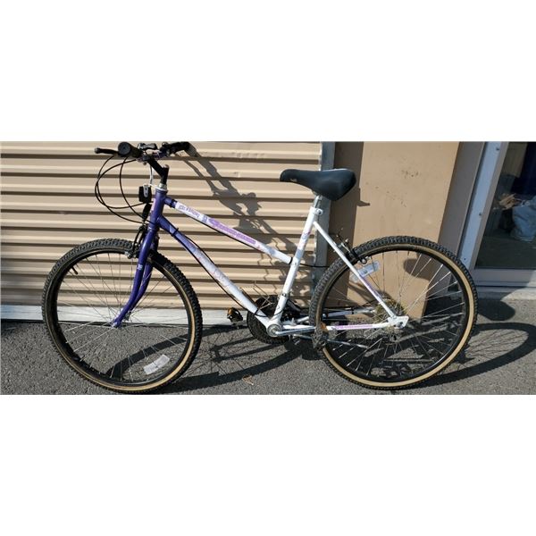 PURPLE AND WHITE GRANITE AVE BIKE