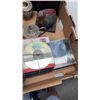 Image 8 : BOX OF COLLECTIBLES AND METAL 3 DRAWER ORGANIZER