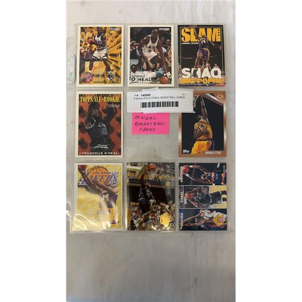 8 SHAQUIELLE O'NEAL BASKETBALL CARDS