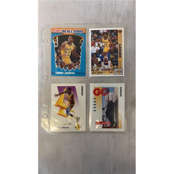 4 MAGIC JOHNSON BASKETBALL CARDS