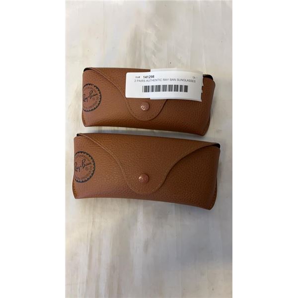 2 PAIRS AUTHENTIC RAY BAN SUNGLASSES W/ CASES