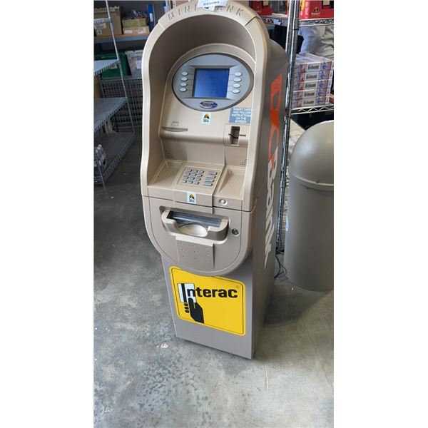 MINI BANK ATM MACHINE - W/ MANUEL, NO KEYS, UNKNOWN CONDITION