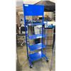 Image 1 : BLUE 4 TIER ROLLING RACK