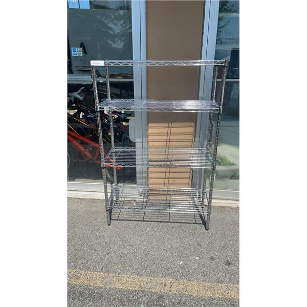 3FT HDX METAL RACK W/ SHELVES