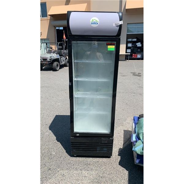 SINGLE DOOR BEVERAGE COOLER - TESTED AND WORKING, RETAIL $1300, LESS THAN 1 YEAR OLD, VERY GOOD COND