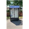 Image 1 : DOUBLE DOOR BEVERAGE COOLER - TESTED AND WORKING, RETAIL $2500, LESS THAN 1 YEAR OLD, VERY GOOD COND